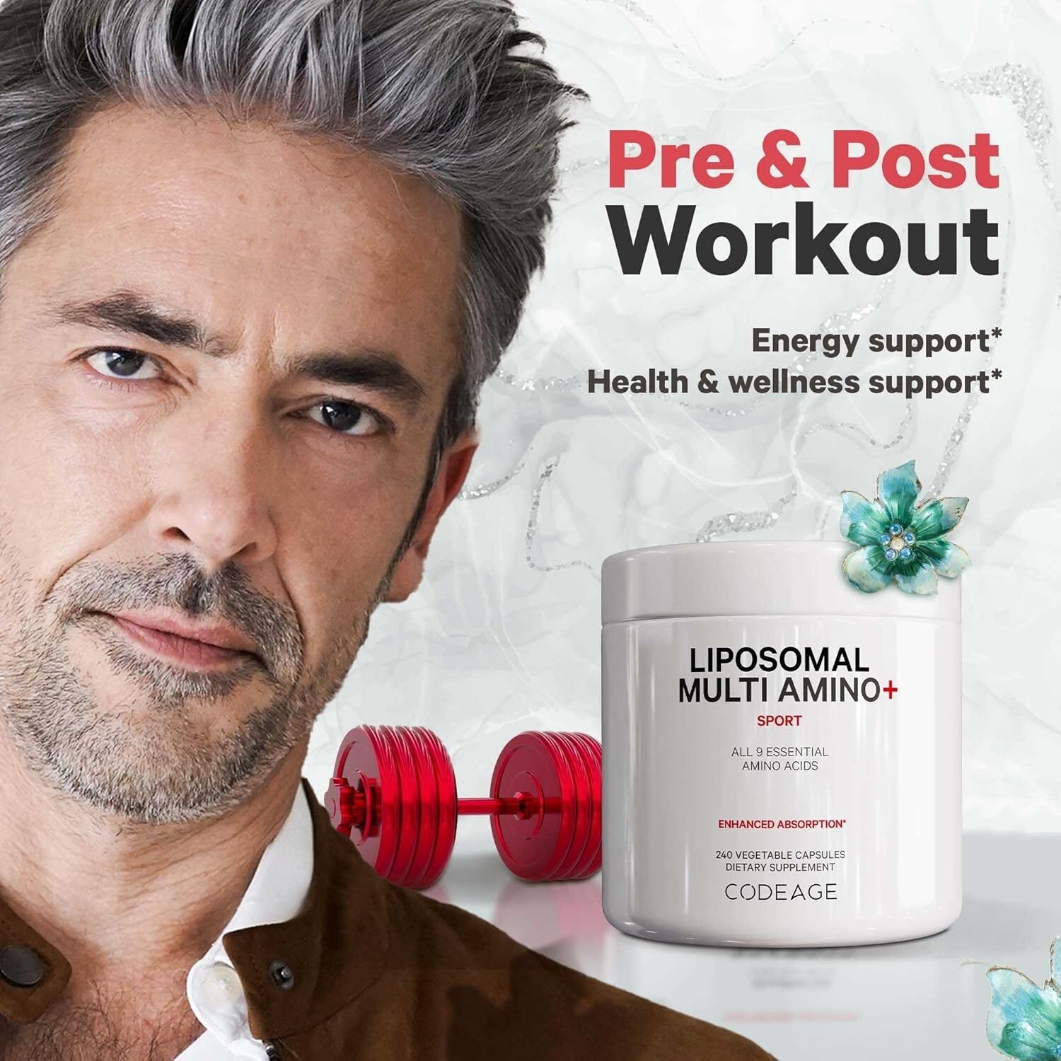 Multi Amino+ BCAA & EAA Supplement, 9 Essential Amino Acids, Liposomal Delivery