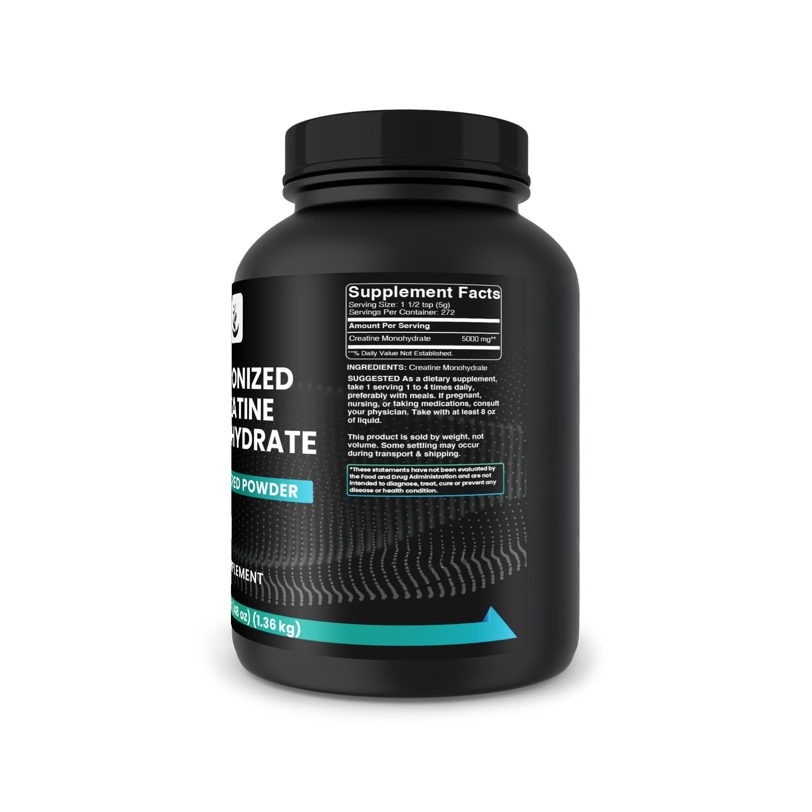 PURE ORIGINAL INGREDIENTS Micronized Creatine Monohydrate, 270 Servings, No F…