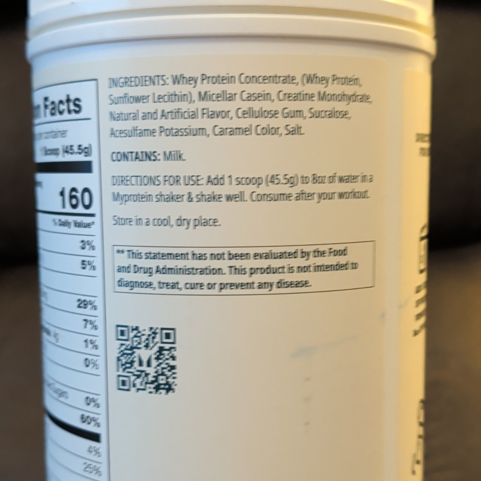 Myprotein The Origin Protein Powder Butter Pecan Ice Cream 1.5 lb Creatine