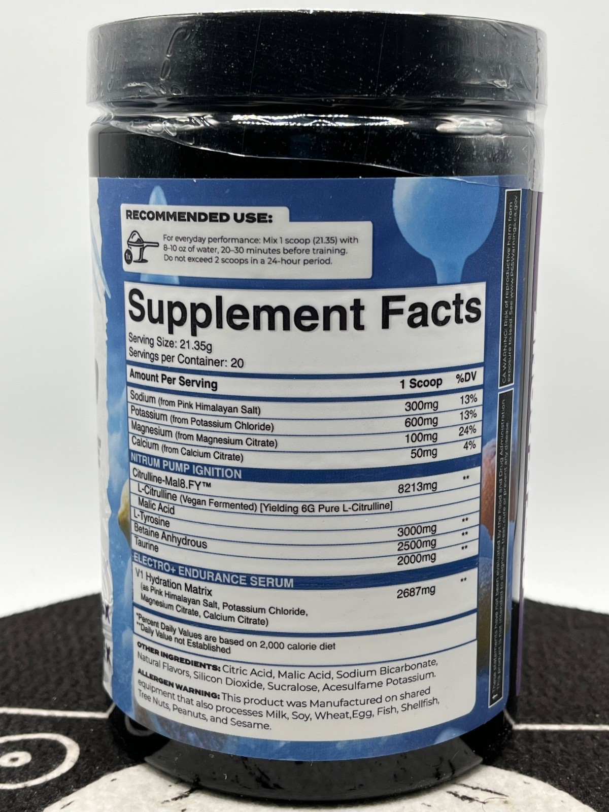 PUMP-LYTE (PUMP, HYDRATION & FOCUS) Stim Free Pre-Workout Zero Caffeine
