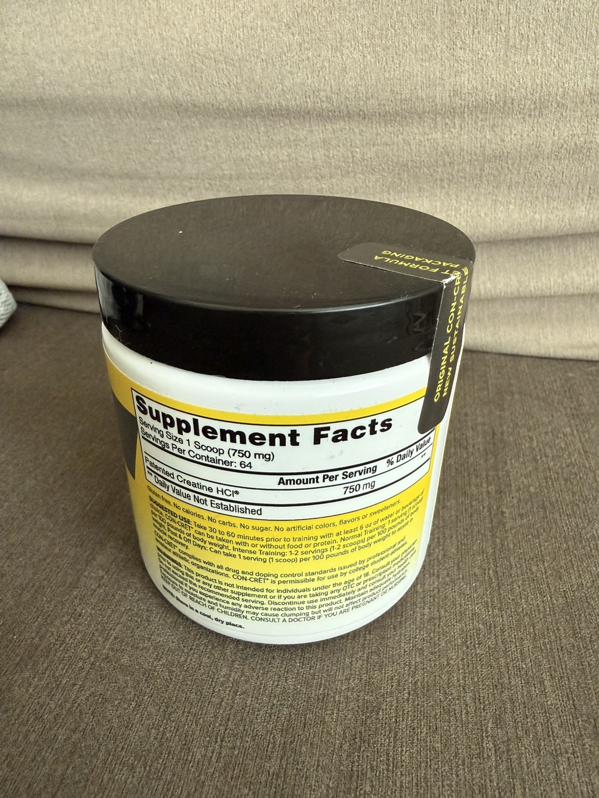 CON-CRET Creatine HCl Powder | Unflavored (64 Serving)