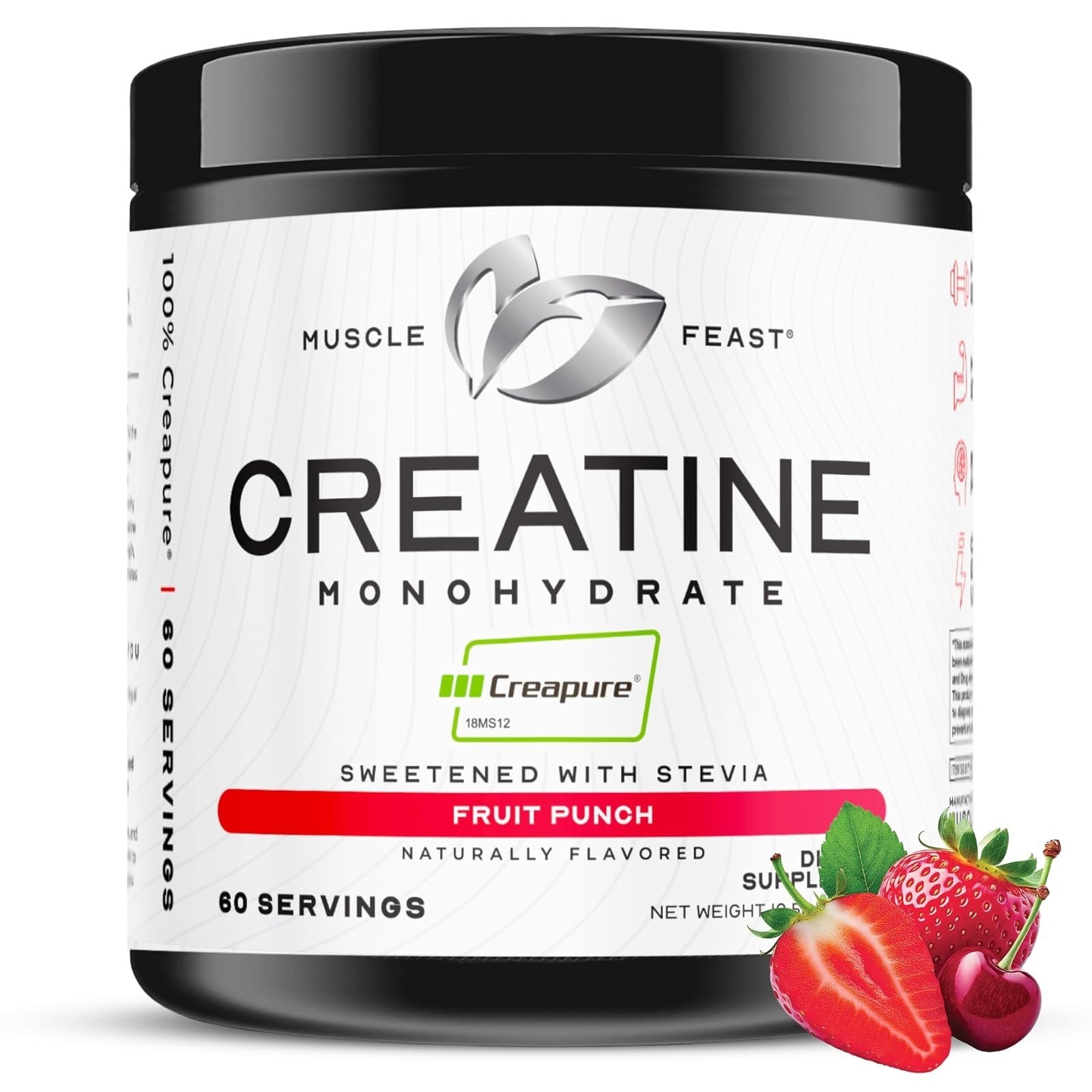Creapure Creatine Monohydrate Powder, Unflavored (300g) | Vegan, Non-GMO, Keto F