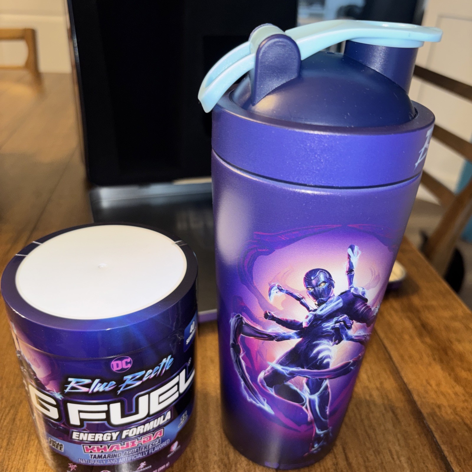 G Fuel Blue Beetle KHAJI-DA Collector’s Box – shaker, tub and sticker included