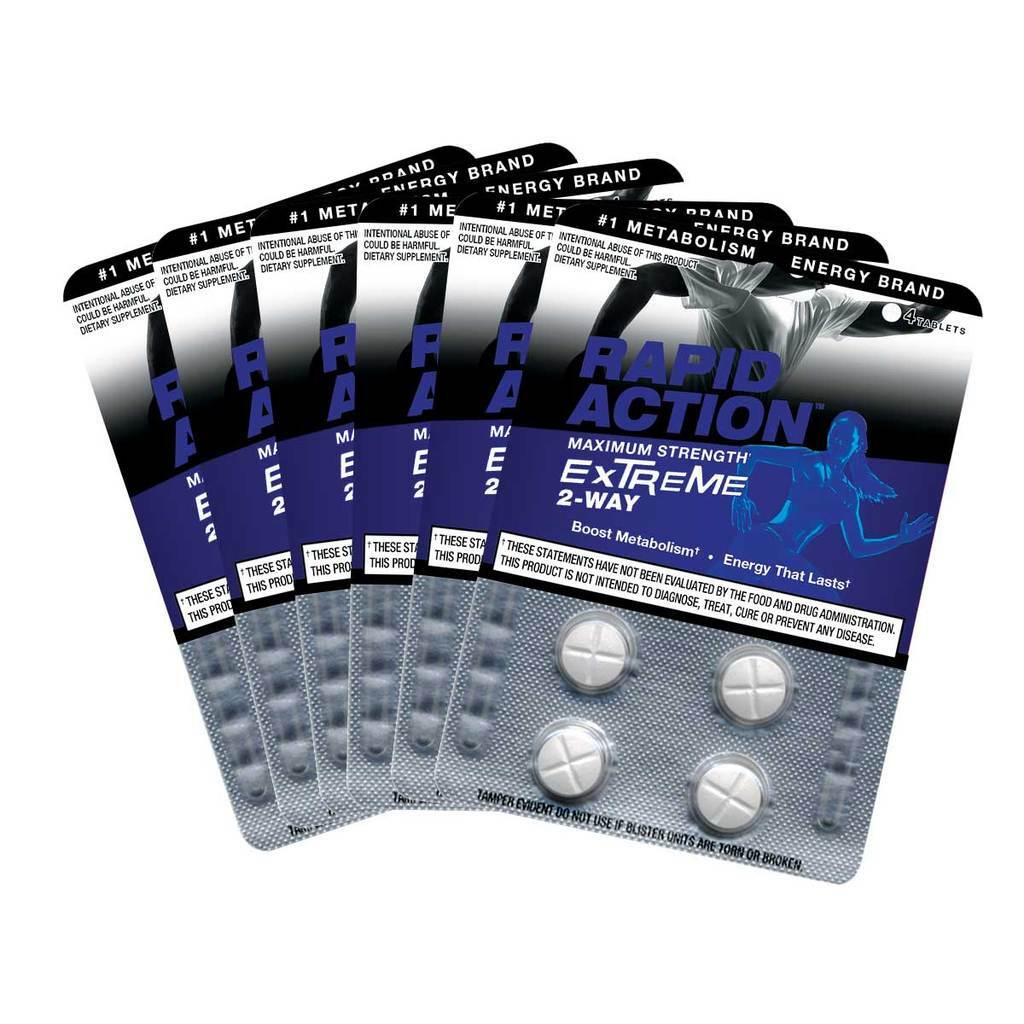 Rapid Action Extreme 2-Way Energy Pills 24 packs of 4 = 96 pills