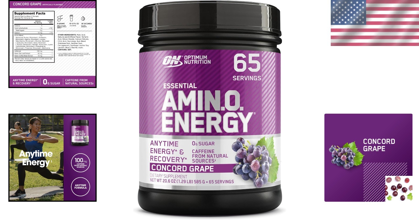Complete Amino Energy Blend – Keto Friendly Powder with Green Tea & BCAA, 1.29lb