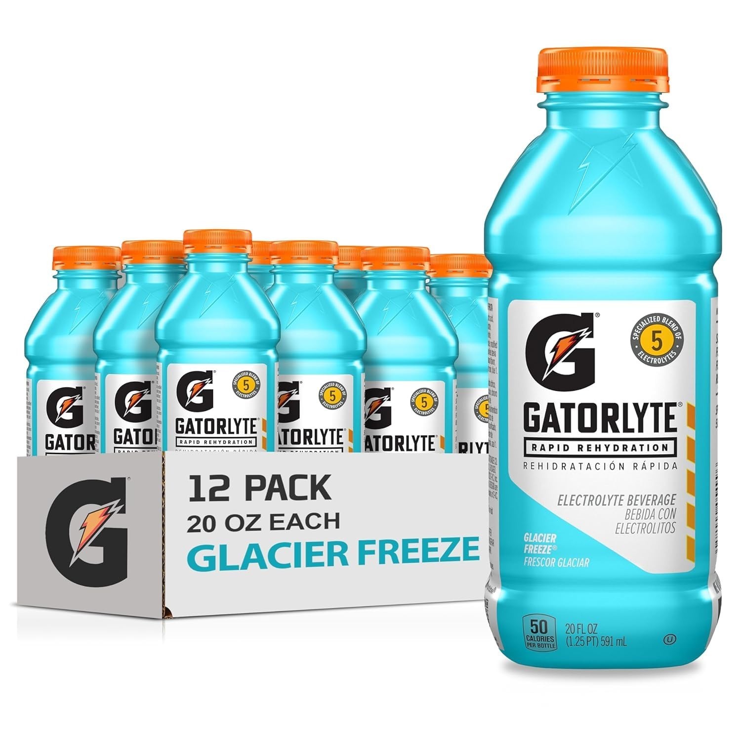 Electrolyte Drink Mix – Rapid Rehydration, Glacier Freeze, 12 Pack, Low Sugar, N