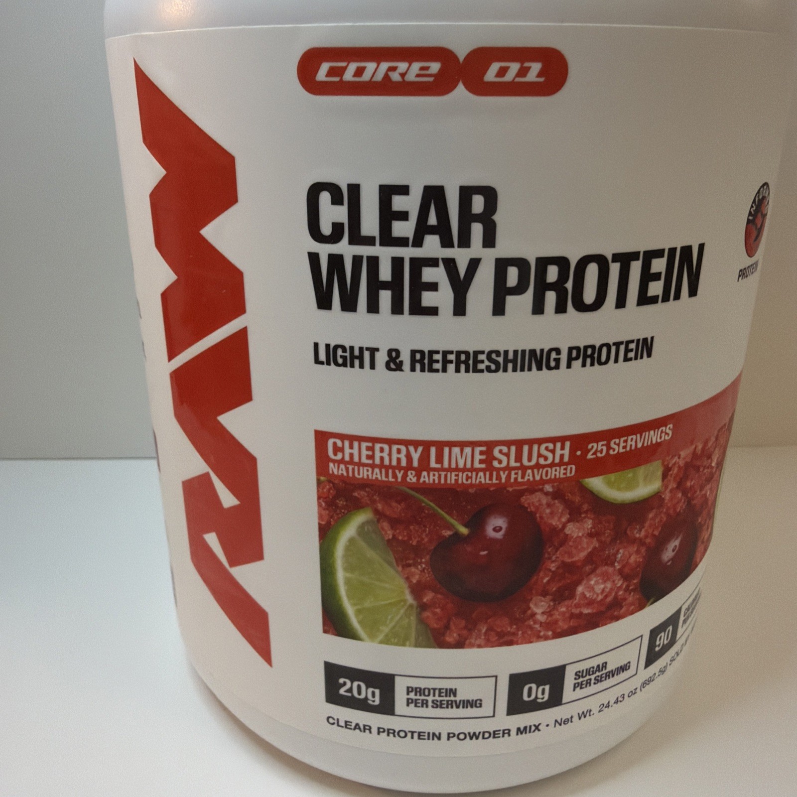 Raw Nutrition Clear Whey Protein – Cherry Lime Slush – Brand New – 25 Servings