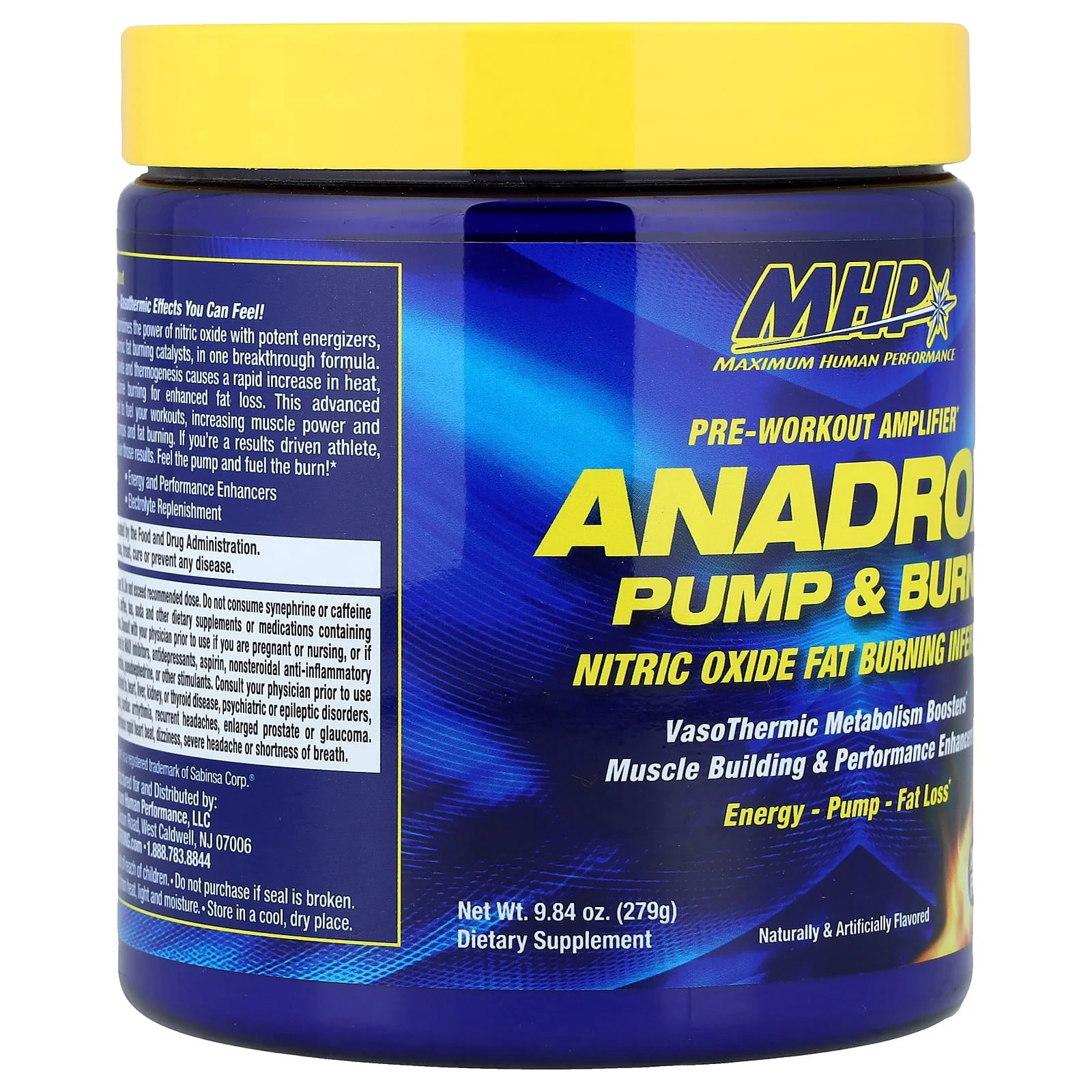 MHP Anadrox Pump & Burn, Pre-Workout Amplifier, Apple Cinnamon Fireblast, 9.84 O
