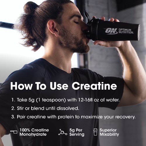 Optimum Nutrition Creatine Monohydrate Powder Blueberry Lemonade 60Servings 413g