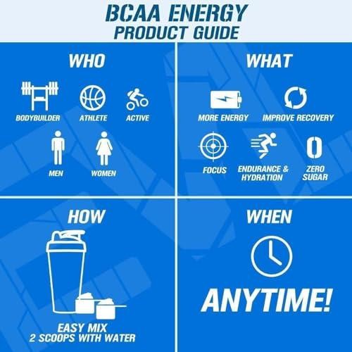 EVL BCAAs Amino Acids Powder – Boost Energy, Build Lean Muscle, Enhance Recovery