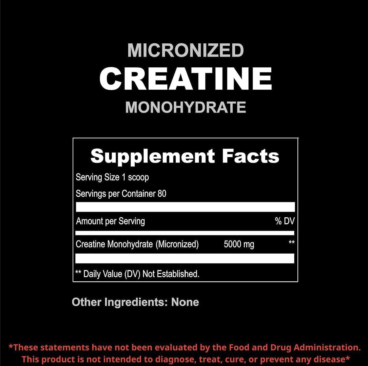 Monohidrato de creatina micronizado en polvo – apoyo muscular, sin sabor