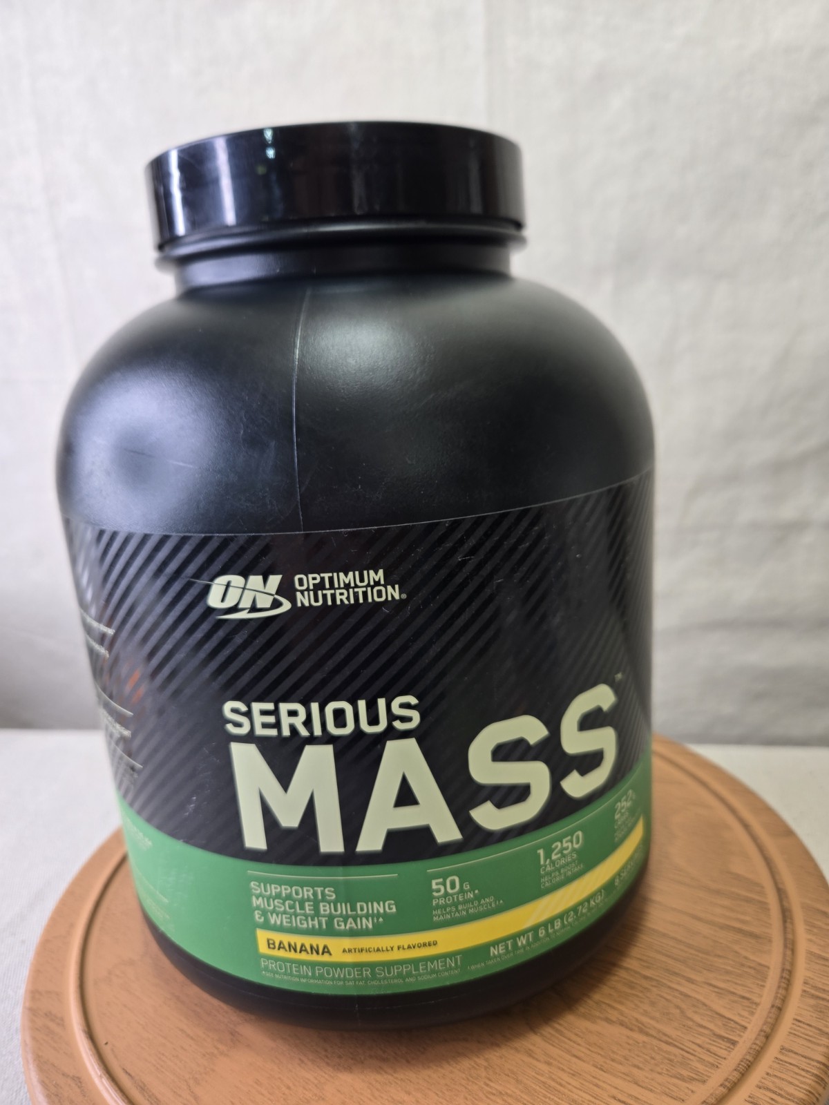 Optimum Nutrition Serious Mass Weight Gainer Protein Powder Banana. 6lb. 10/27