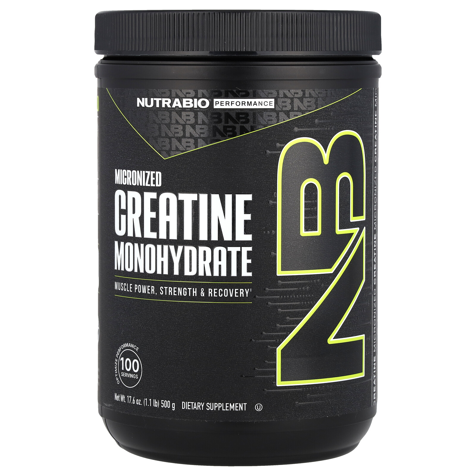 NutraBio Labs, Creatine Monohydrate, 1.1 lb (500 g), Pure Grade – Micronized
