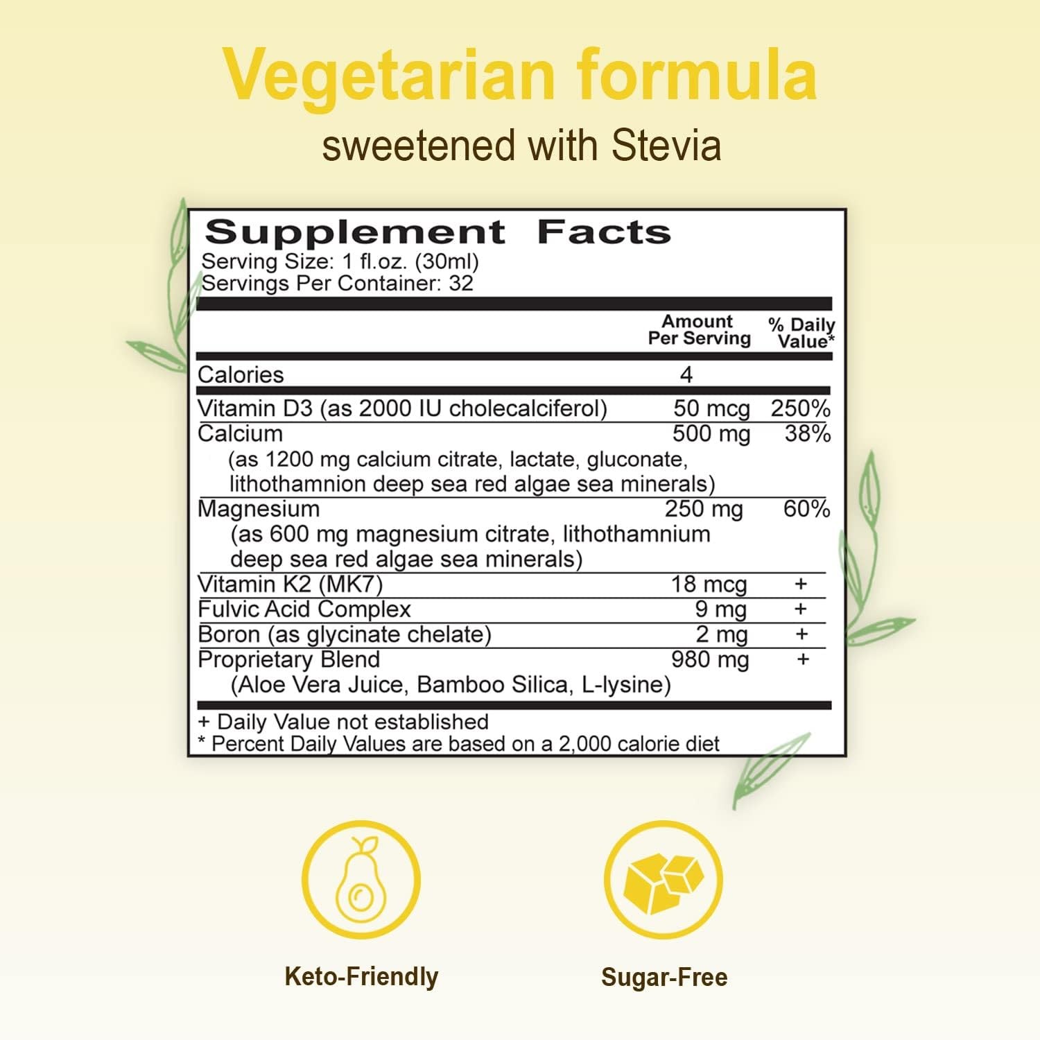 Vital Earth Minerals Cal-Mag Liquid – Calcium Magnesium Supplement with Vitamin