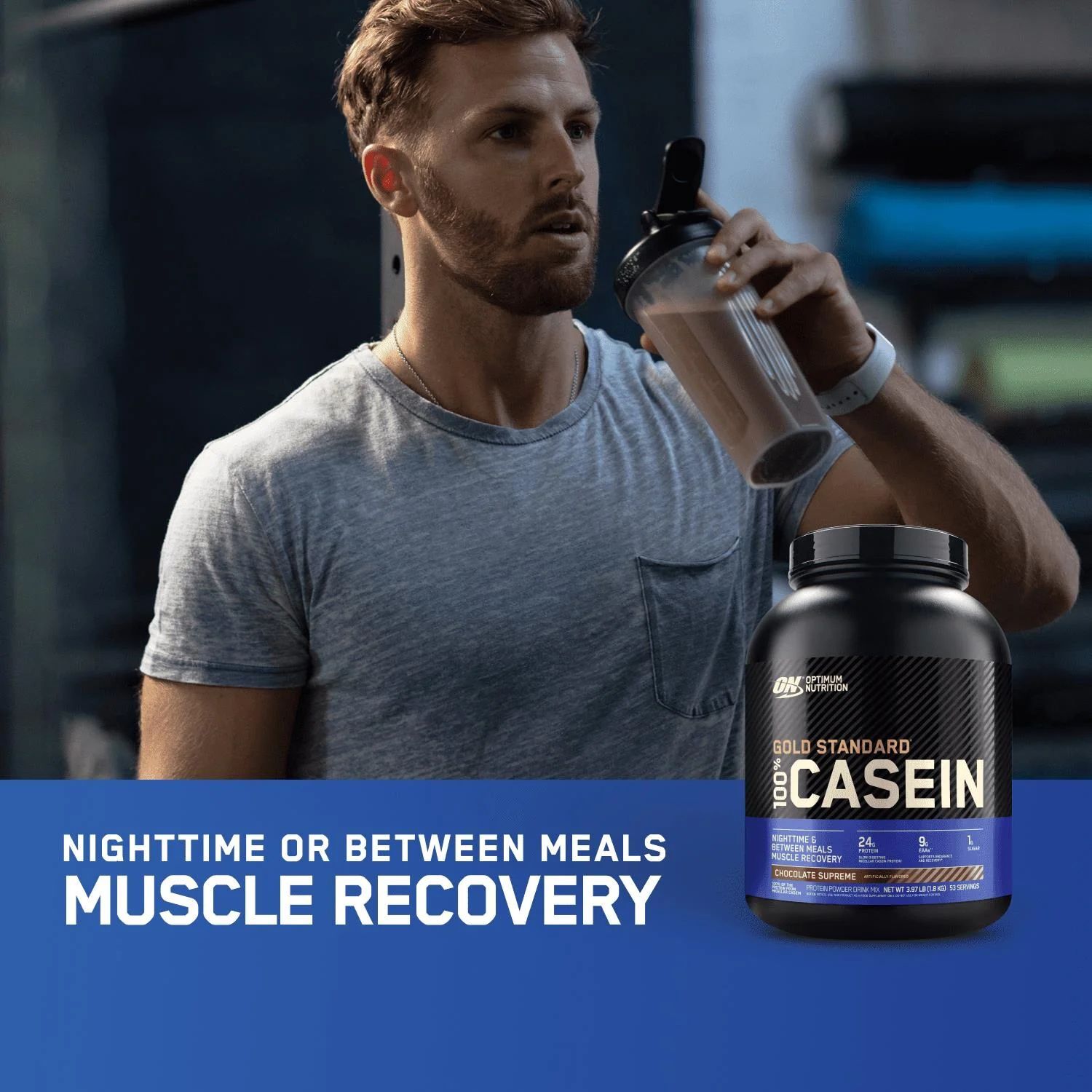Optimum Nutrition Gold Standard Casein Protein, Chocolate Peanut Butter, 4lb