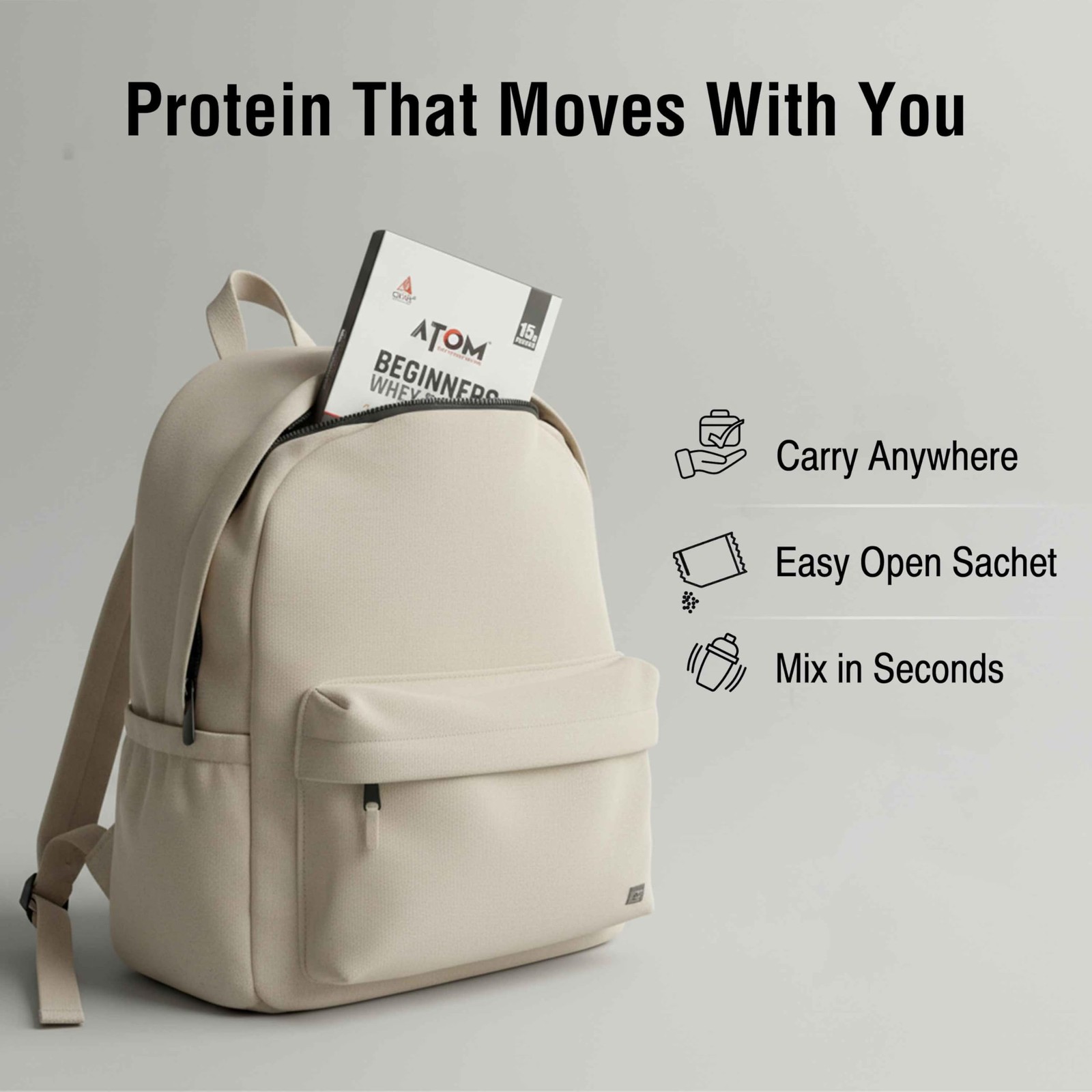 AS-IT-IS ATOM Beginners Whey 37g 15g Protein