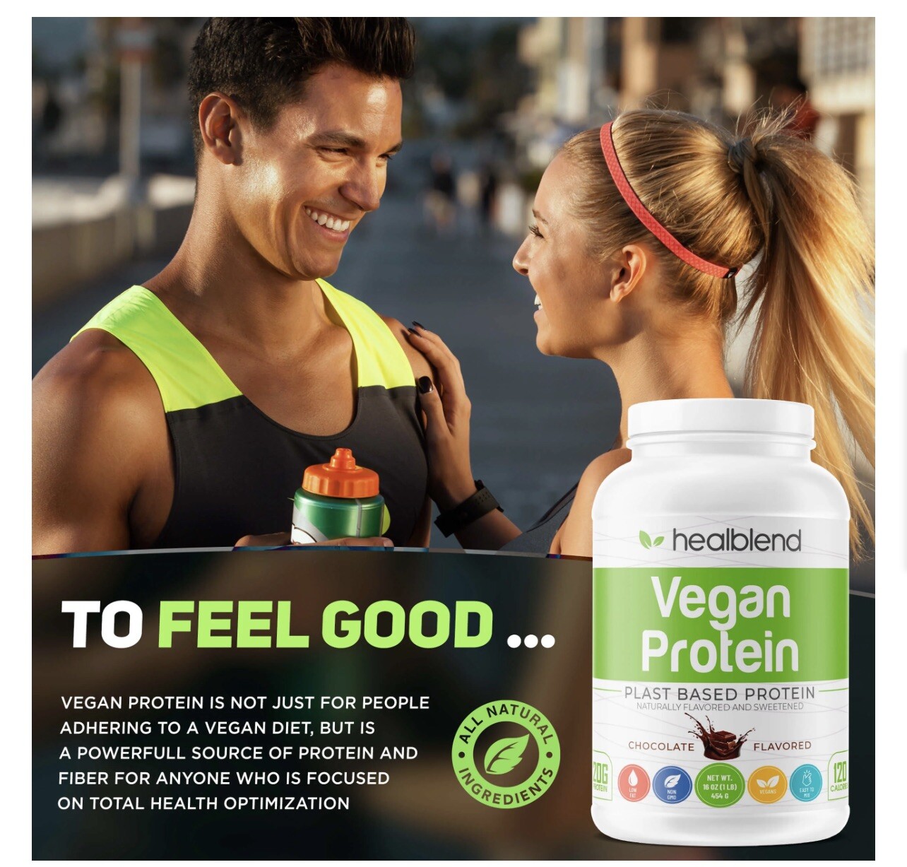 Plant-Based Protein Powder Vegan Dietary Supplement – Gluten-Free, Non-GMO