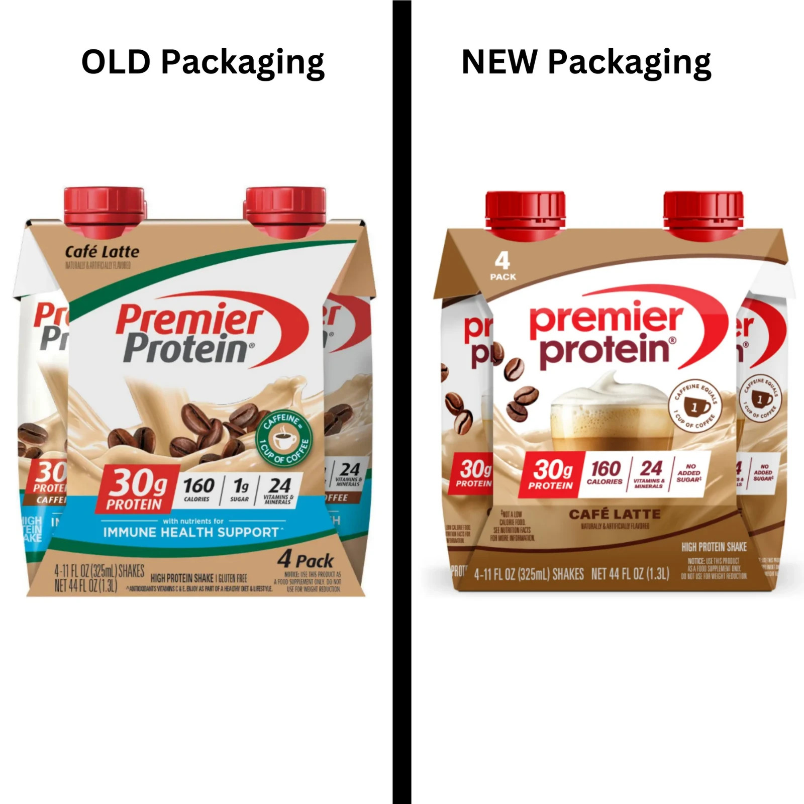 Premier Protein Nutritional Shake – Café Latte 30g Protein, 11 fl oz, 4 Ct