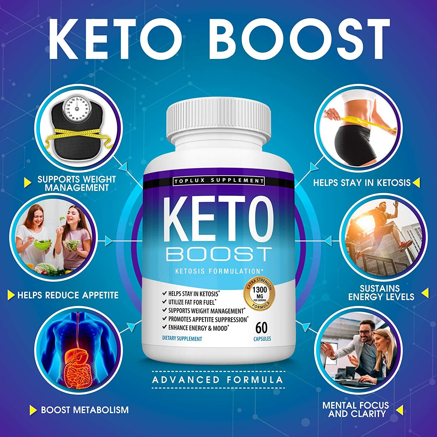 Keto BOOST Diet Pills Advanced Best ketosis To Burn Fat Fast Three Months