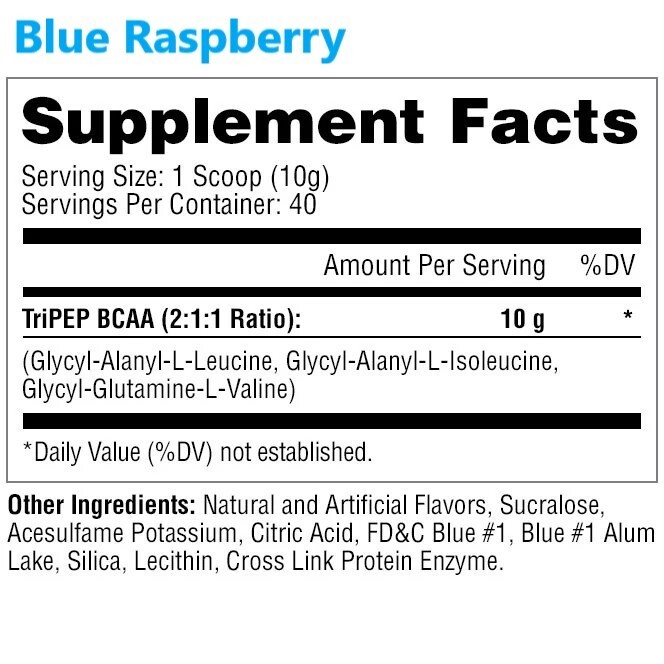Tripep BCAA 400g 40 Servings Branched-Chain Amino Acids Powder Muscle Recovery