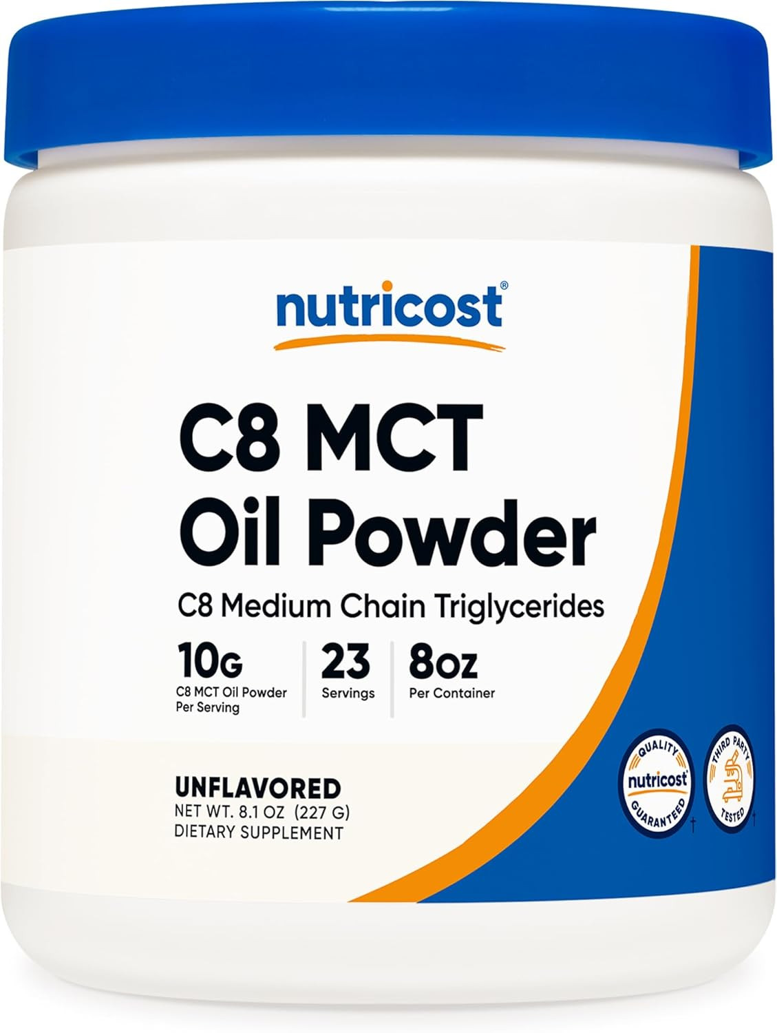 C8 MCT Oil Powder 23 Servings (8Oz) – 95% C8 MCT Oil Powder