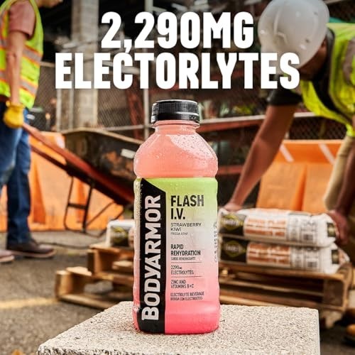 Electrolyte Hydration Drink, Strawberry Kiwi, Coconut Water, 20 Fl Oz, Pack of 1