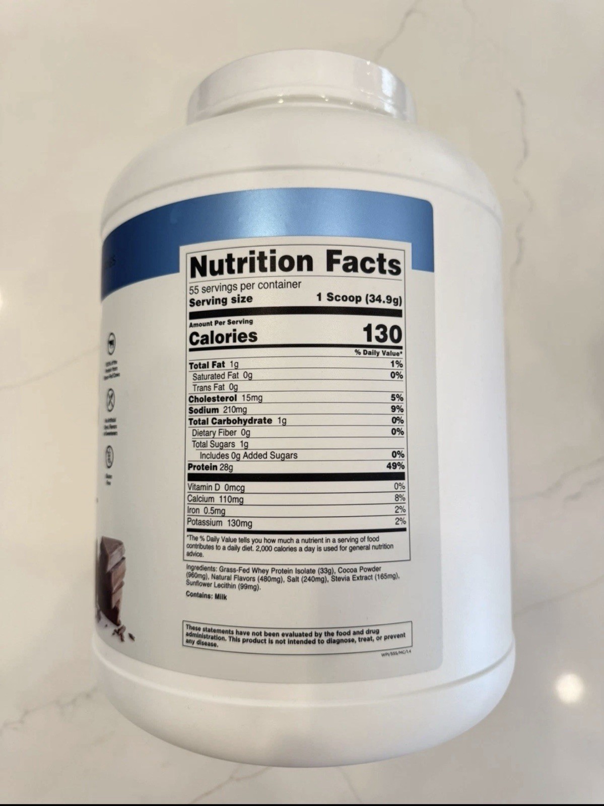 Transparent Labs Grass-Fed Whey Protein Isolate – Naturally Flavored, 55 Serving