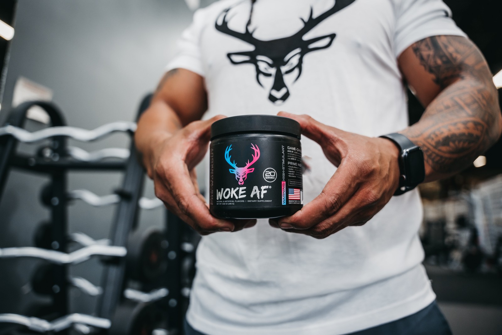 Bucked Up Woke AF Pre-Workout Powder, Increased Energy, Miami, 333mg Caffeine