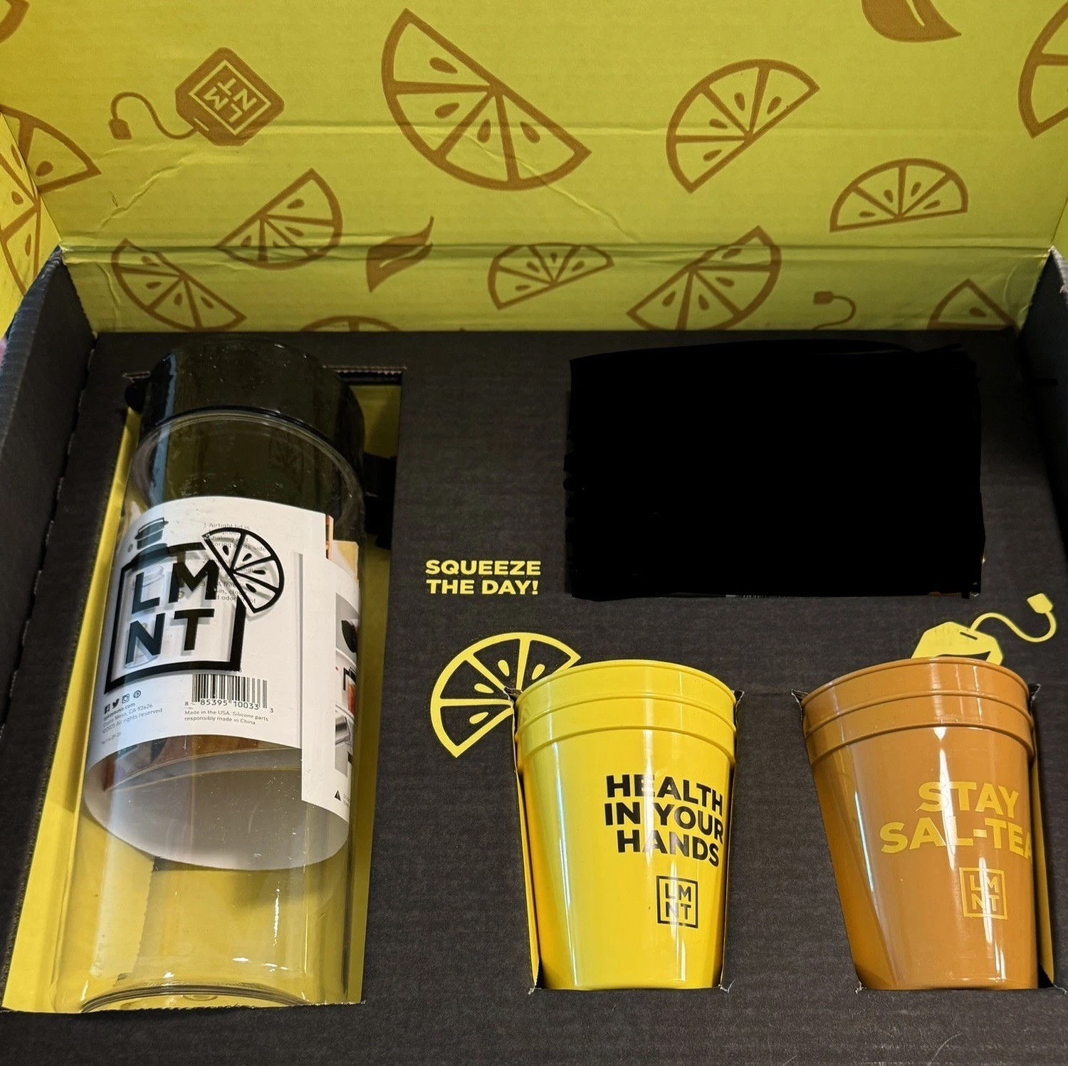 NIB – LMNT Lemonade + Iced Tea Kit: 2 Qt. TAKEYA Pitcher + (4) Branded Cups NEW