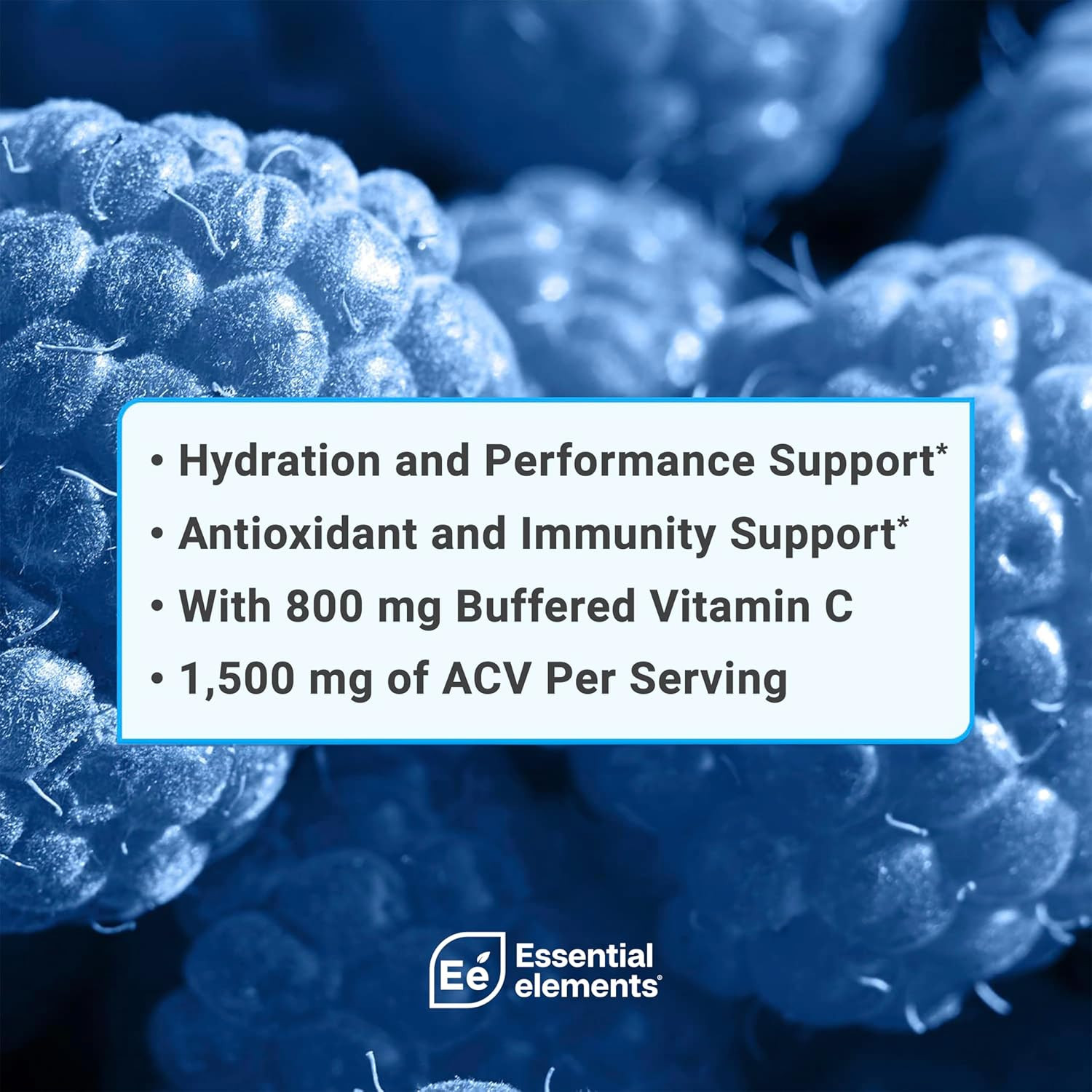 Essential Elements Hydration W/ ACV Blue Raspberry Lemonade 25 Packets | 12/2027