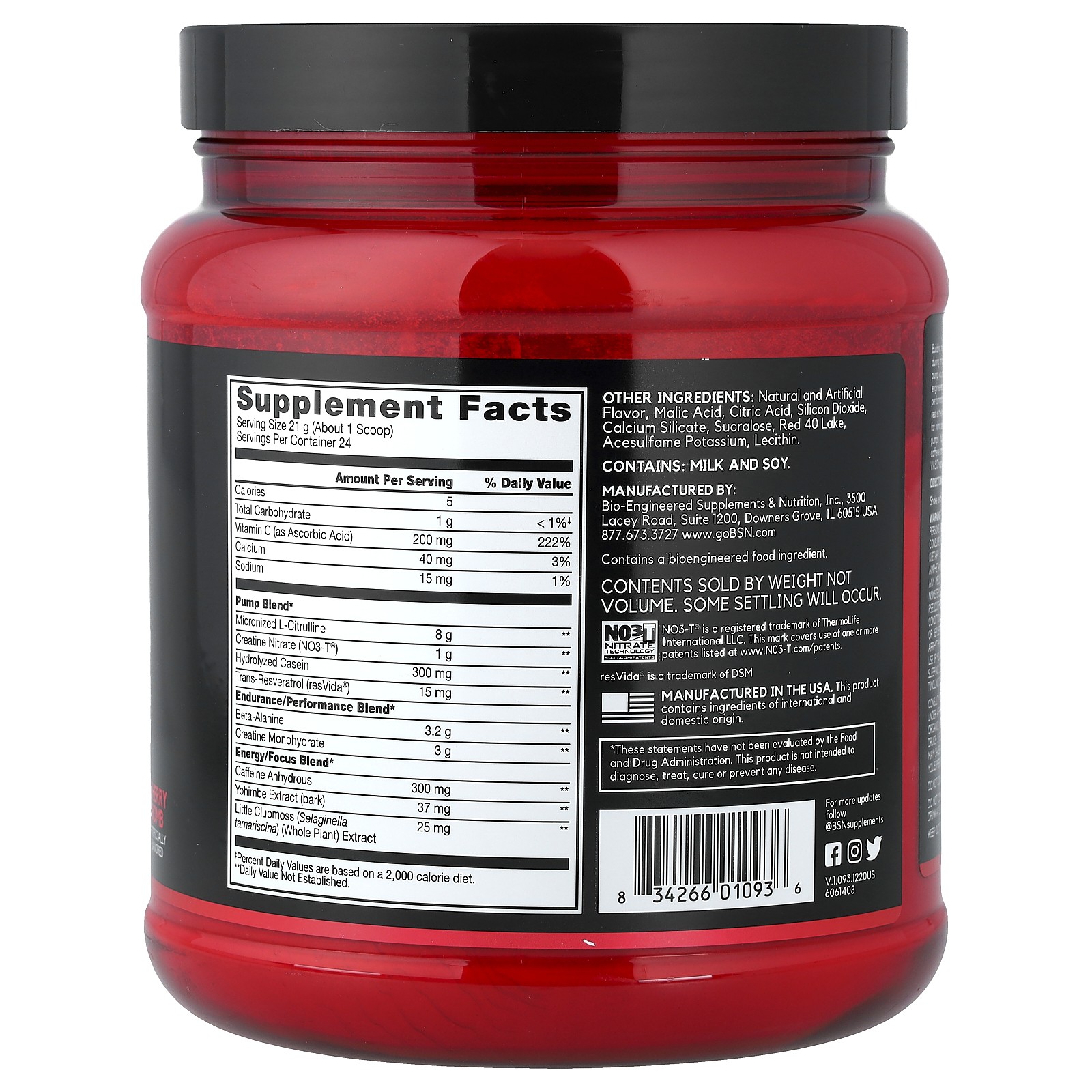 No-Xplode VASO, Ultimate Pump Pre-Workout, Cherry Bomb, 1.11 lb (504 g)