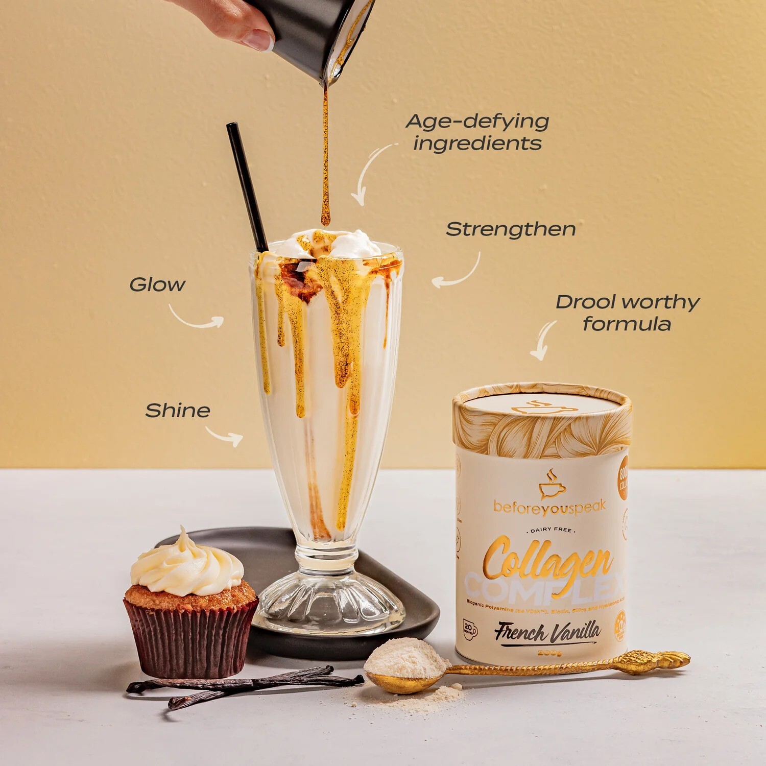 New Before You Speak Collagen Complex French Vanilla 200g