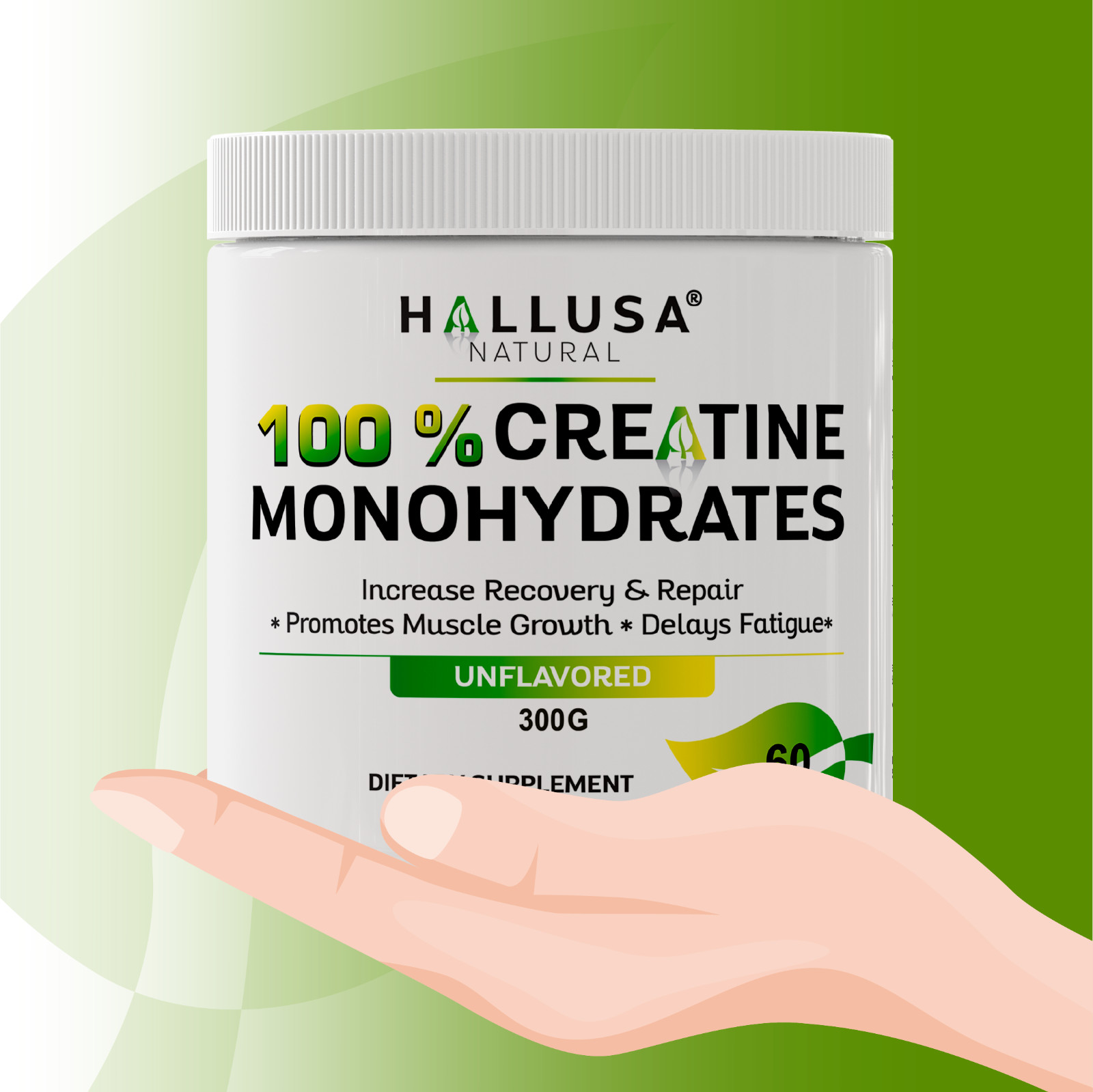 CREATINE Monohydrate Powder – Muscles Suplement – Energy and Cognitive Function