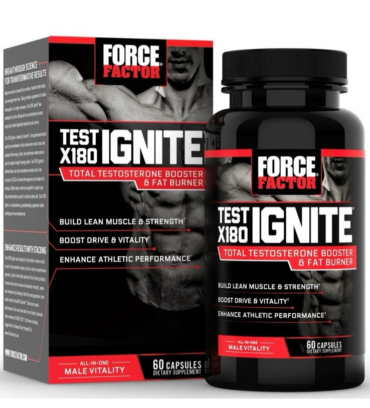 Force Factor Test X180 Ignite Total Testosterone Booster for Men with Fenugre…