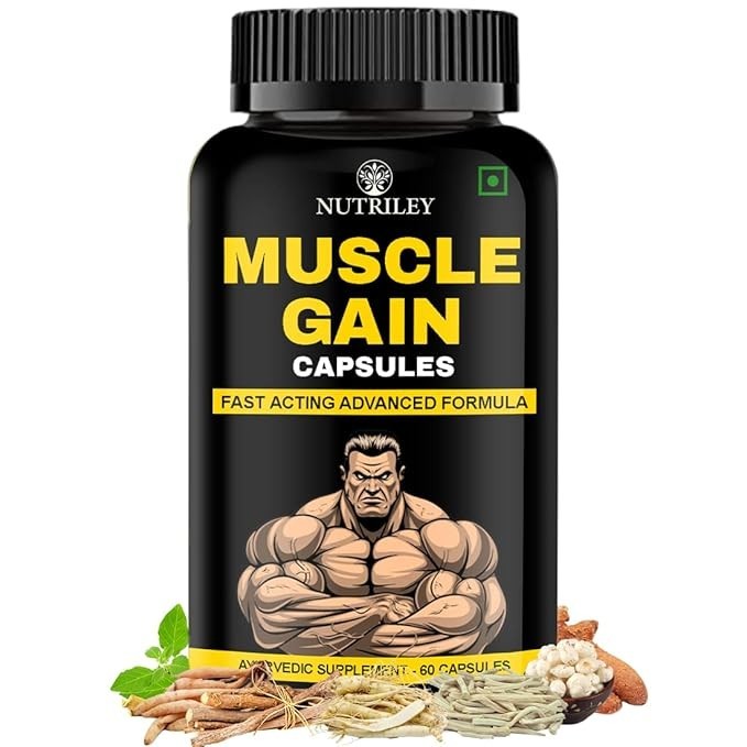 Muscle Gainer Protein Supplement Powder, Energy & Stamina Support – 60 Capsules