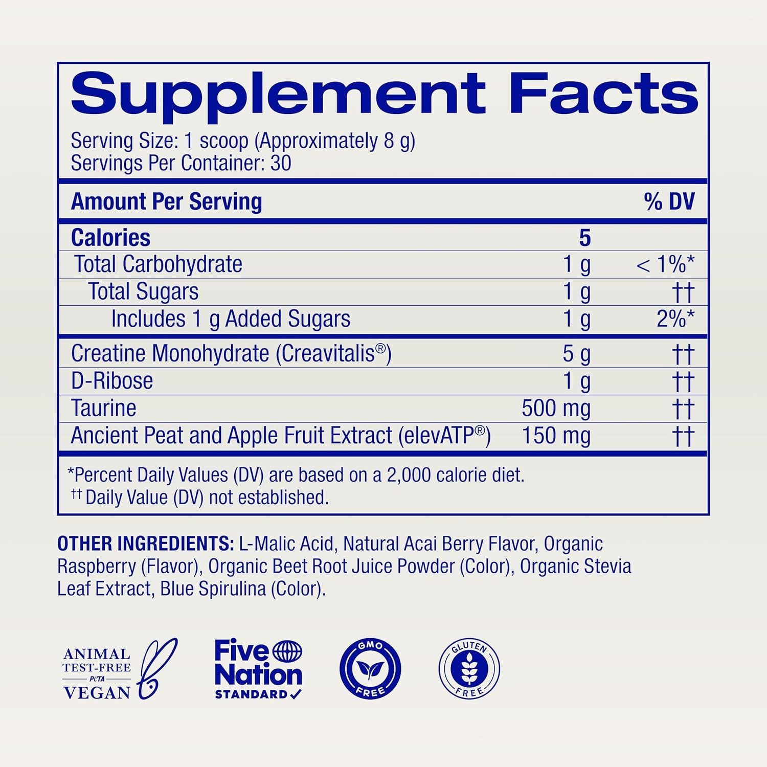 Ora Organic Creatine Monohydrate Powder, for Energy & Recovery, 30 Servings