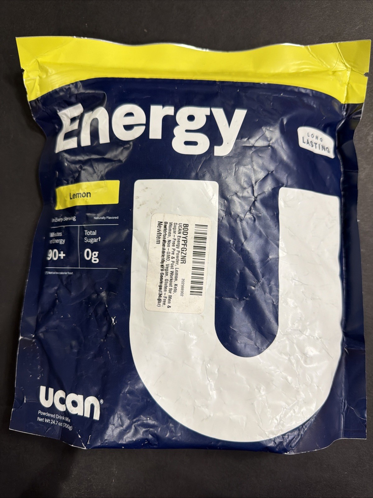 UCAN Energy Powder Lemon Flavor Sugar-Free Gluten-Free Ketogenic Vegan