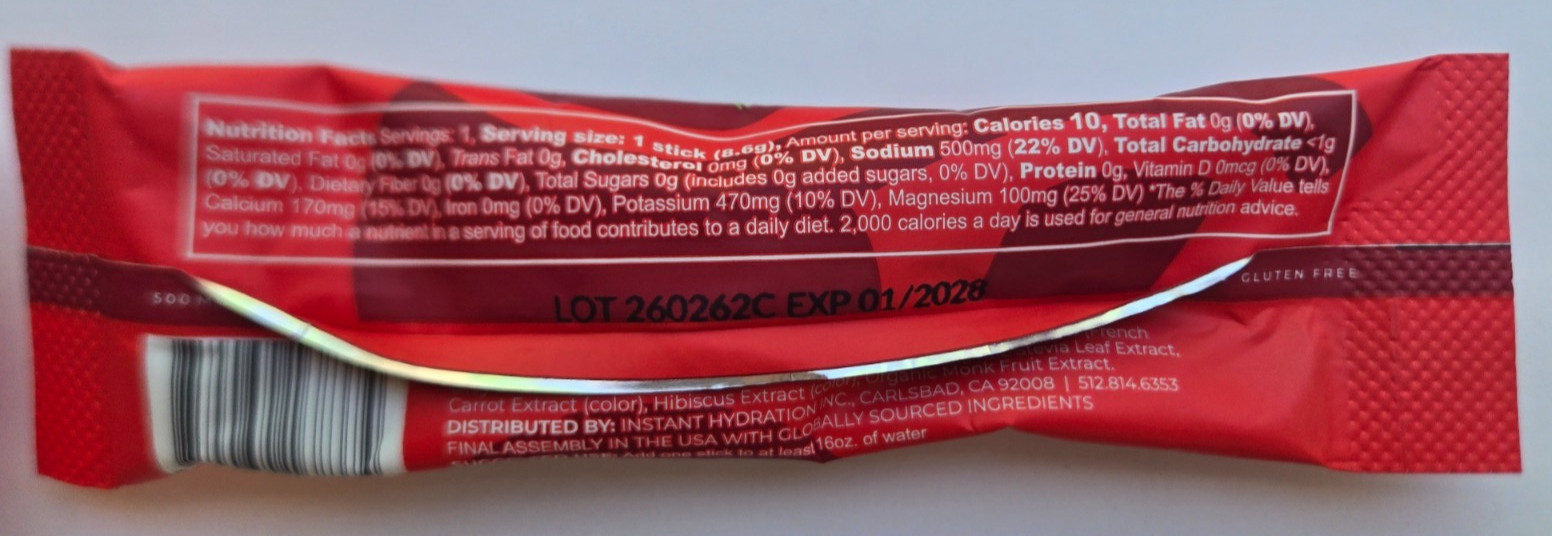 Instant Hydration Variety Pack 10 Sticks Cherry & Cherry Limeade Factory Sealed