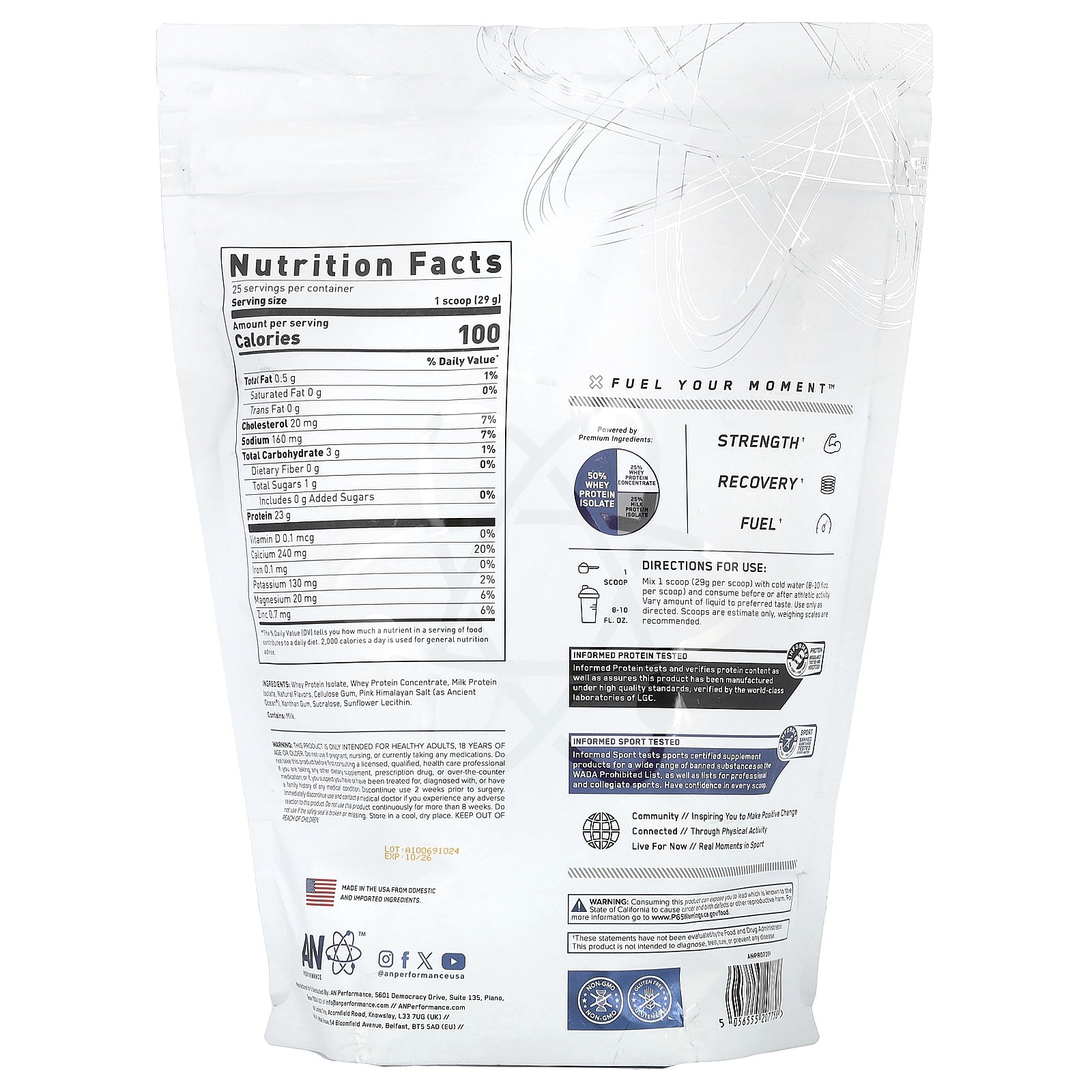 Performance, Hybrid Protein, Vanilla, 1.6 lb (725 g)
