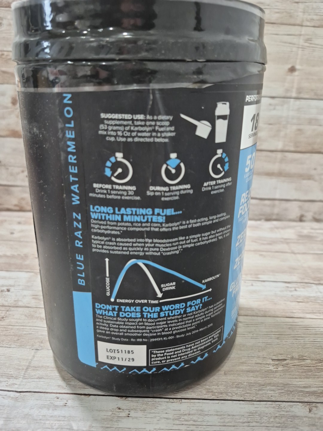 EFX Sports Pure Fuel Karbolyn, Blue Razz Watermello Energy & Performance 2lb