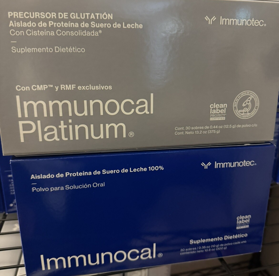 2 Boxes Of Immunocal – 1 Platinum With Cmp & Rmf & 1 Blue Exp 2027