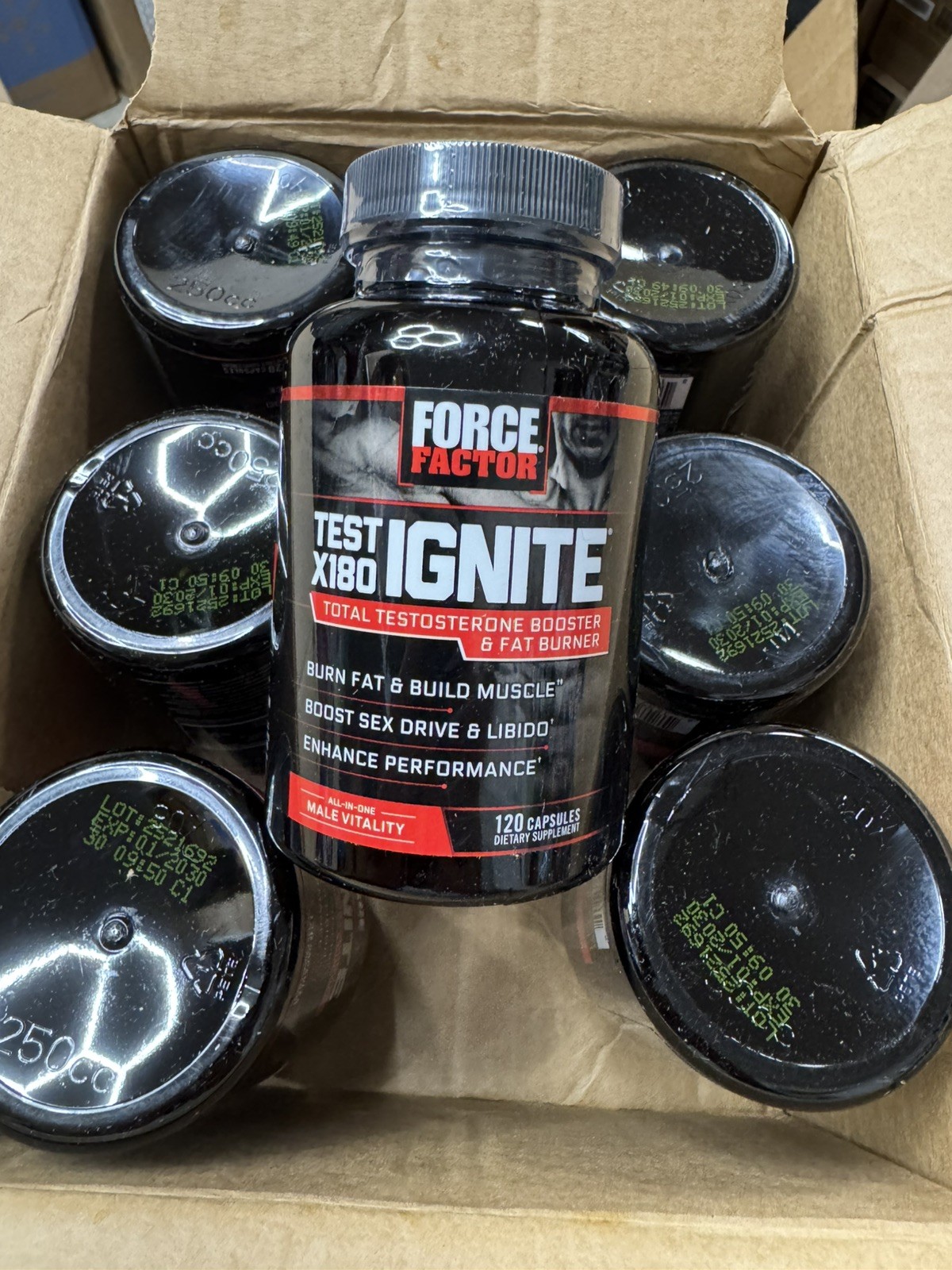 Force Factor Test X180 Ignite Total Testosterone Booster 120 Capsules – exp 2030