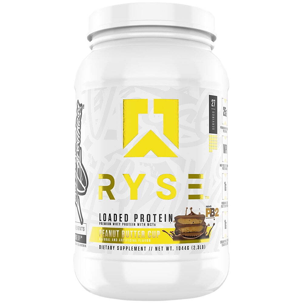 RYSE Loaded Premium Whey Protein Powder with MCTs – Peanut Butter Cup 2.3 lbs