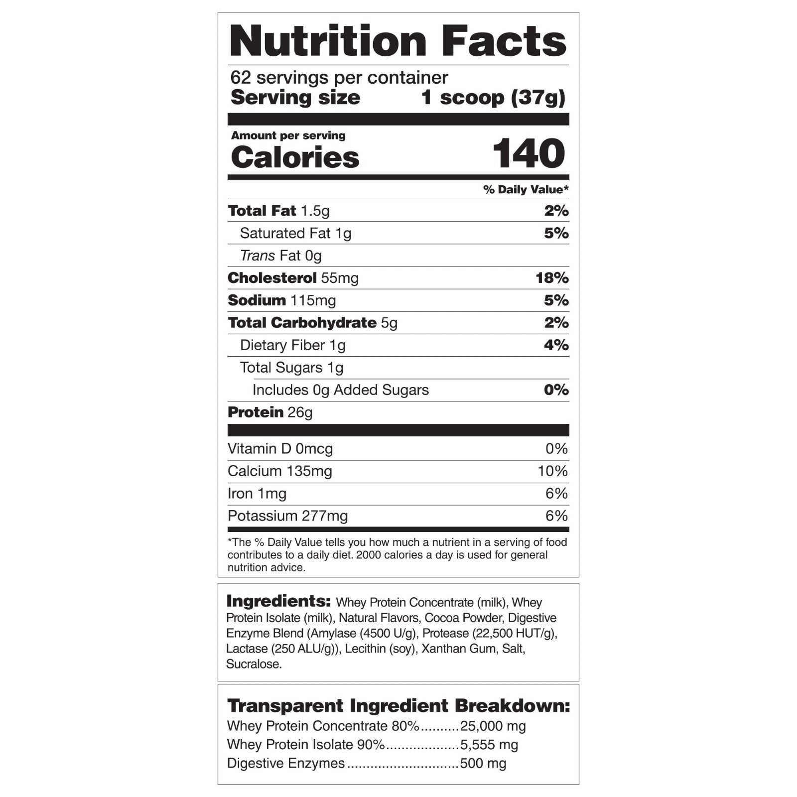 Magnum Whey 100+ Protein + Digestive Enzymes 5lb