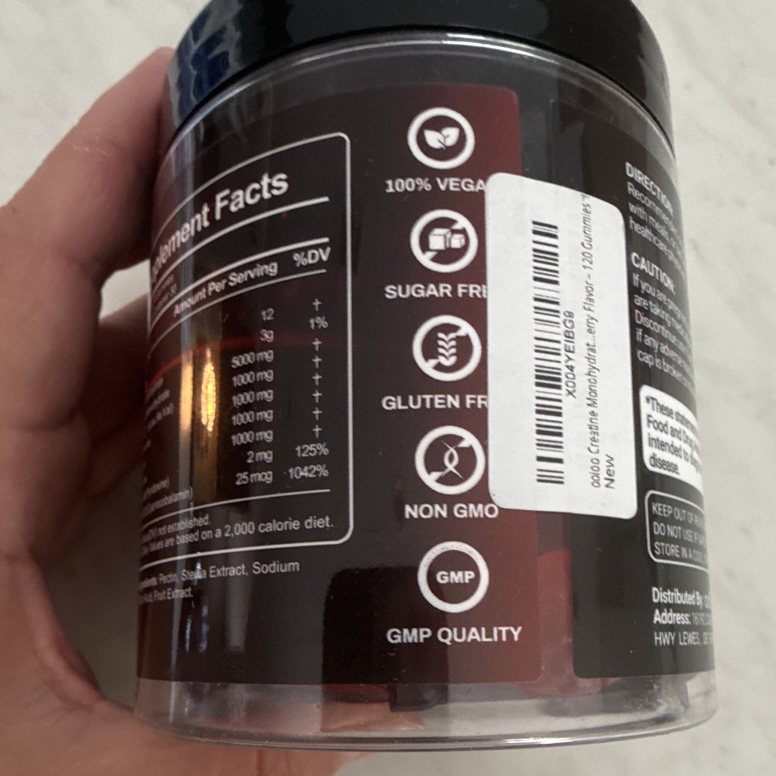 ooToo Creatine Monohydrate Gummies 120 Mixed Berry Vegan Sugar Free 9000mg