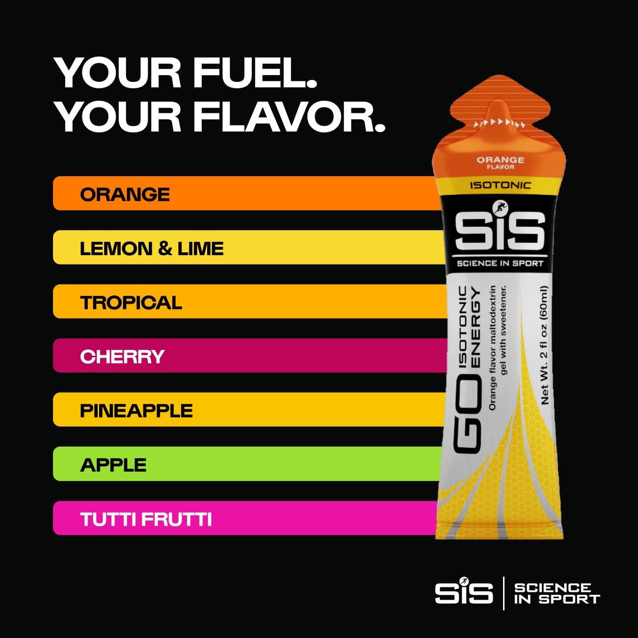 Science in Sport GO Isotonic Energy Gel – 60 Fl Oz (Pack of 1), Orange
