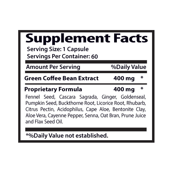 Goldenseal GREEN COFFEE CLEANSE 400mg fat burner for women 2B