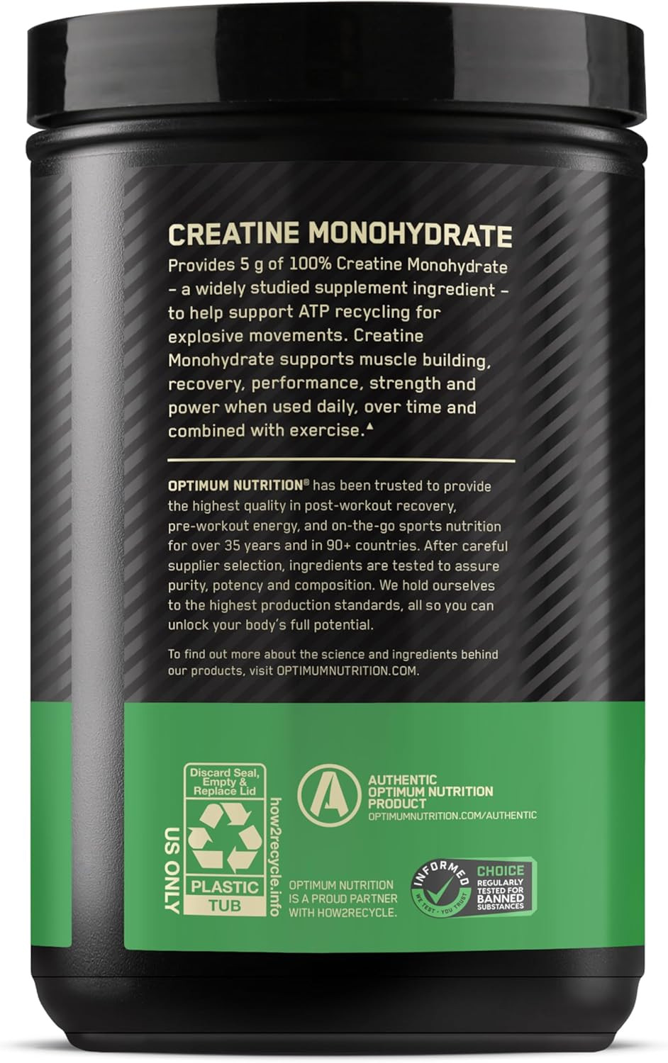Creatine, Micronized Creatine Monohydrate Powder, Supports Strength & Recovery,