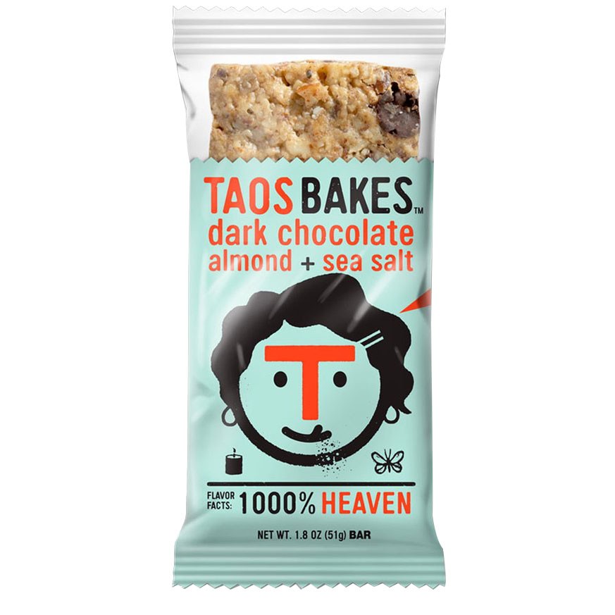 Taos Bakes Dark Chocolate Almond Energy Bar – Gluten-Free, Non-GMO, Vegan,