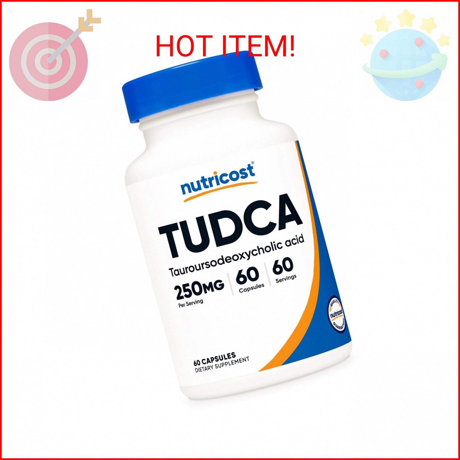 Nutricost Tudca 250mg, 60 Capsules (Tauroursodeoxycholic Acid) – Premium Quality